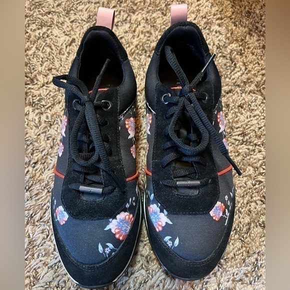 Ted Baker Floral Print Suede Shoe - Picture 3 of 8